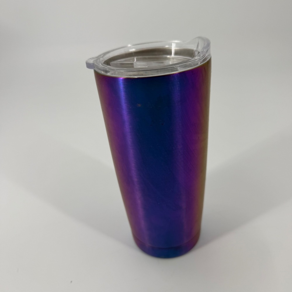 Pur travel Tumbler 22 oz Iridescent Blue Purple Stainless Steel Travel Mug Cup